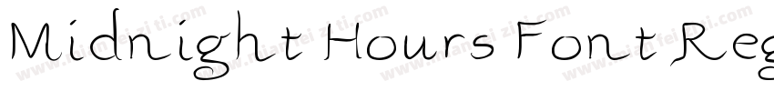 Midnight Hours Font Regular字体转换